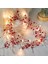 Noel Çam Kozalakları Işıkları, 7 Ft 20 LED Işıklı Kırmızı Meyveler Garland, Top Süslü Noel Renkli Dize Işık, Pille Çalışan Noel Dize Işıkları, Noel Dekorasyonu (Yurt Dışından) 2