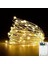 33FT 100LED Peri Işıkları, Akülü Gümüş Tel Yıldızlı Dize Işıklar Parti Düğün Festivali Sevgililer Günü Dekorasyonu Için Sıcak Beyaz Ateş Böceği Işık (Pilli) (Yurt Dışından) 2