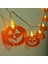 LED Cadılar Bayramı Balkabağı Lambası Dekoratif Lamba Örümcek Yarasa Lamba Dize Kabak Kafatası Kafa Lambası Dize Akülü LED Kabak Dize Lamba (Hollow Squash,20) (Yurt Dışından) 1