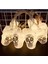 LED Cadılar Bayramı Balkabağı Lambası Dekoratif Lamba Örümcek Yarasa Lamba Dize Kabak Kafatası Kafa Lambası Dize Akülü LED Kabak Dize Lambası (Boyalı Kafatasları, 10) (Yurt Dışından) 1
