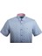 Erkek Mavi Kısa Kol Yazlık Gömlek Nokta Puan Desen Slim Fit Düğme Yaka Pamuk Ince Kumaş Jeans 7173 Shirt 5