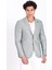 Erkek Casual Haki Slim Fit Dar Kesim Mono Yaka Blazer Ceket 4865 1