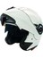 FR-961 Beyaz Çene Açılır Güneş Vizörlü Kask 1