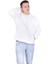 Oversize 3 Iplik Şardonlu Beyaz Sweatshirt 2