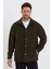 Erkek Haki Oversize Fit Gömlek Yaka Tüylenme Yapmayan Kışlık Rahat Polar Gömlek RF0312 3