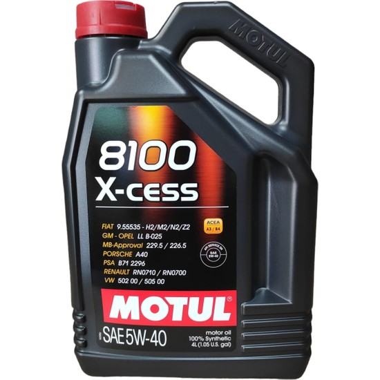 Motul 8100 X-Cess 5W40 Motor Yağı 4 Litre (Üretim Fiyatı