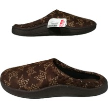 Gezer Kadın Kahverengi Çiçek Desenli Günlük Ultra Hafif Ev Içi Terlik GZRTR97412