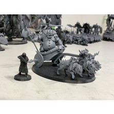 3Duman Baltalı Şişman Ork Savaşçısı Gri 10 x 15 cm