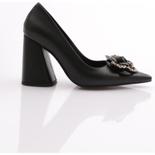 DGN 2159 Kadın Çiçek Desenli Topuklu Ayakkabı