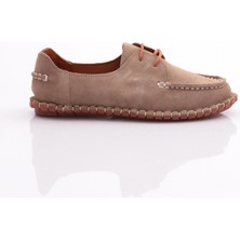 DGN 602 Kadın Dikiş Detaylı Önden Bağcikli Makosen Ayakkabı