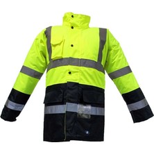 Junıor JN1013 3xl Sarı- Lacivert Waterproof Fosforlu Oxford Parka