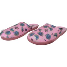 Gezer Kadın Pembe-Mavi Çiçek Desenli Günlük Ultra Hafif Ev Içi Terlik GZRTR97412