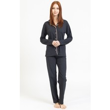 Tampap Kadın gömlek Yaka Düğmeli Pijama Takımı 3010