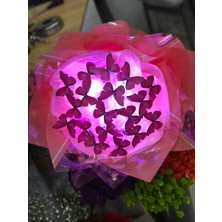 Kelebek Buketi LED Işklı Konsept Hediyelik