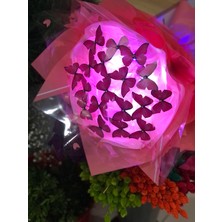 Kelebek Buketi LED Işklı Konsept Hediyelik