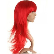 Çerçici Uzun Peruk Saç Kırmızı
