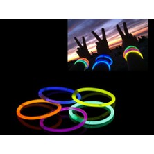 Çerçici 10 Adet Glow Stick Bracelet Fosforlu Kırılan Çubuk Bileklik