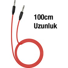 Polham Hc Seri 1 Metre 3.5mm Aux Kablo, Tv, Tablet, Pc, Hoparlör Için Kopukluk Yapmaz Aux Kablo