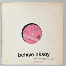 Behiye Aksoy Behiye Aksoy Lp 105 Plak (Orjinal 1972 Dönem Baskı)