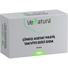 Venatura Çinko Asetat Pastil Takviye Edici Gıda 30 Pastil