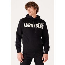 Wrangler Regular Fit Normal Kesim Kapüşonlu İçi Polarlı Yeşil Sweatshirt