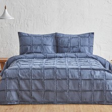 Karaca Home Young Liberty Çift Kişilik Yatak Örtüsü Seti 230 x 240 cm Desenli Pamuk Mavi