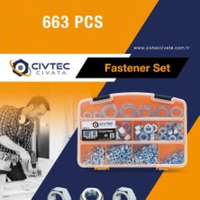 Civtec 663 Parça 12 Çeşit Din 934 Somun Seti - Takım Çantası Tk-11