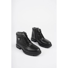 Muggo Canyon  Bağcıklı Fermuarlı İçi Kürklü Erkek Kışlık Bot