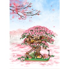 Jea·love Sakura Evi Yaratıcı Doğa Temalı Oyuncak Yapı Seti (2028PCS) (Yurt Dışından)