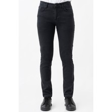 White Stone Busto Arsizio J2407 Regular Fit Pamuklu Likralı 5 Cep Jean Pantolon Siyah