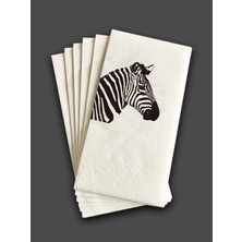 Ake Kağıt Zebra Baskılı Peçete 100 Adet