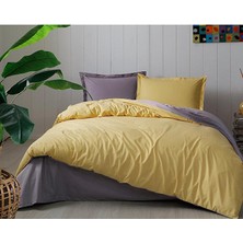 Özdilek Colormix Sarı Gri Çift Kişilik Ranforce Nevresim Takımı