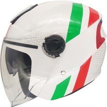 Rsv 618 Güneş Vizörlü Açık Kask (Italy Desen)