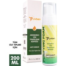 Livben ® Anti Sebum, Parfümlü, Canlandırıcı, Arındırıcı Makyaj ve Yüz Temizleme Köpüğü 200 ml