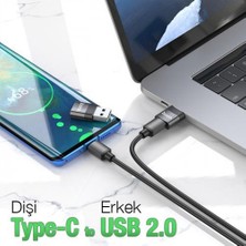 Coofbe Hc Seri USB To Type-C Dönüştürücü Çevirici Usb2.0 Veri Aktarım USB Dönüştürücü Çevirici