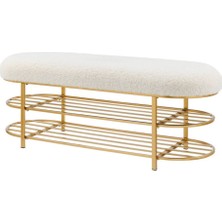 Napolyon Metal Bench Tedy Döşemeli