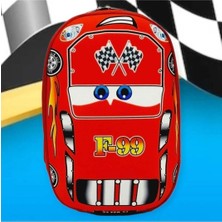 Tezzgelsin F66 Cars Kırmızı Yarış Arabası Anaokulu Kreş Eva Baskı 3-6 Yaş Sırt Çantası Okul Çantası