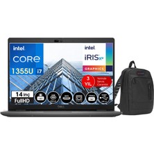 Dell Latıtude 3440 13.nesil Intel I7 1355U 32GB 256GB SSD 14" Dos Fhd Dizüstü Bilgisayar DLN033L35401509+WEBLEGELSINÇANTA