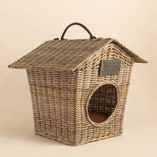 Chakra Kobu Rattan Pet Yatağı 70 cm Gri