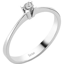 Sirius Pırlanta G Renk 0,11 Karat Pırlanta Tektaş Yüzük 0424R0024