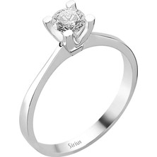 Sirius Pırlanta F Renk 0,42 Karat Pırlanta Tektaş Yüzük 0424R0023