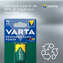 Ata Elektronik Varta 9 Volt 200MAH Kare Alarm Dedektör Sensör Pili 9V KARE PİL ŞARJ EDİLİR ŞARZ EDİLEN PİL