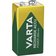 Ata Elektronik Varta 9 Volt 200MAH Kare Şarjlı PİL KARE DEDEKTÖR PİLİ