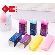 Luoxinguo Başak - 3 Pcs Serin Şeker Renk Zodyak Işaretleri Yenilik Öğrenci Silgi Kalem Kauçuk Çocuklar Için Ödül Silgi Okul Kırtasiye Malzemeleri (Yurt Dışından)