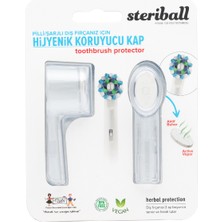 Steriball Şarjlı ve Pilli Diş Fırçaları Için Hijyenik Diş Fırçası Koruma Kabı-2'li Şeffaf x 2