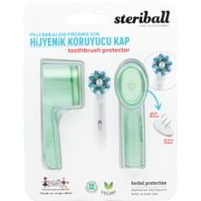 Steriball Şarjlı ve Pilli Diş Fırçaları Için Hijyenik Diş Fırçası Koruma Kabı-2'li Yeşil x 2