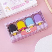 Luoxinguo Popsicle Seti 1 Takım 4 Adet Simülasyon Tatlı Burger Kauçuk Kalem Silgi Ilköğretim Okulu Öğrencileri Yaratıcı Karikatür Sevimli Küçük Silgi Hediye (Yurt Dışından)