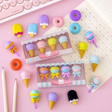 Luoxinguo Popsicle Seti 1 Takım 4 Adet Simülasyon Tatlı Burger Kauçuk Kalem Silgi Ilköğretim Okulu Öğrencileri Yaratıcı Karikatür Sevimli Küçük Silgi Hediye (Yurt Dışından)