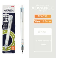 Luoxinguo 1 Beyaz 0.5mm Uni Döner Mekanik Kurşun Kalemler Japonya Kuru Toga Advance M5-559 0.3/0.5/0.7 mm Portaminas Anti-Kırık Çekirdek Lapicero Okul Malzemeleri (Yurt Dışından)