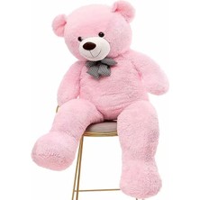 150 cm Papyonlu Peluş Ayıcık - %100 Yerli İmalat, Sevgiliye Pelüş Ayı - PEMBE